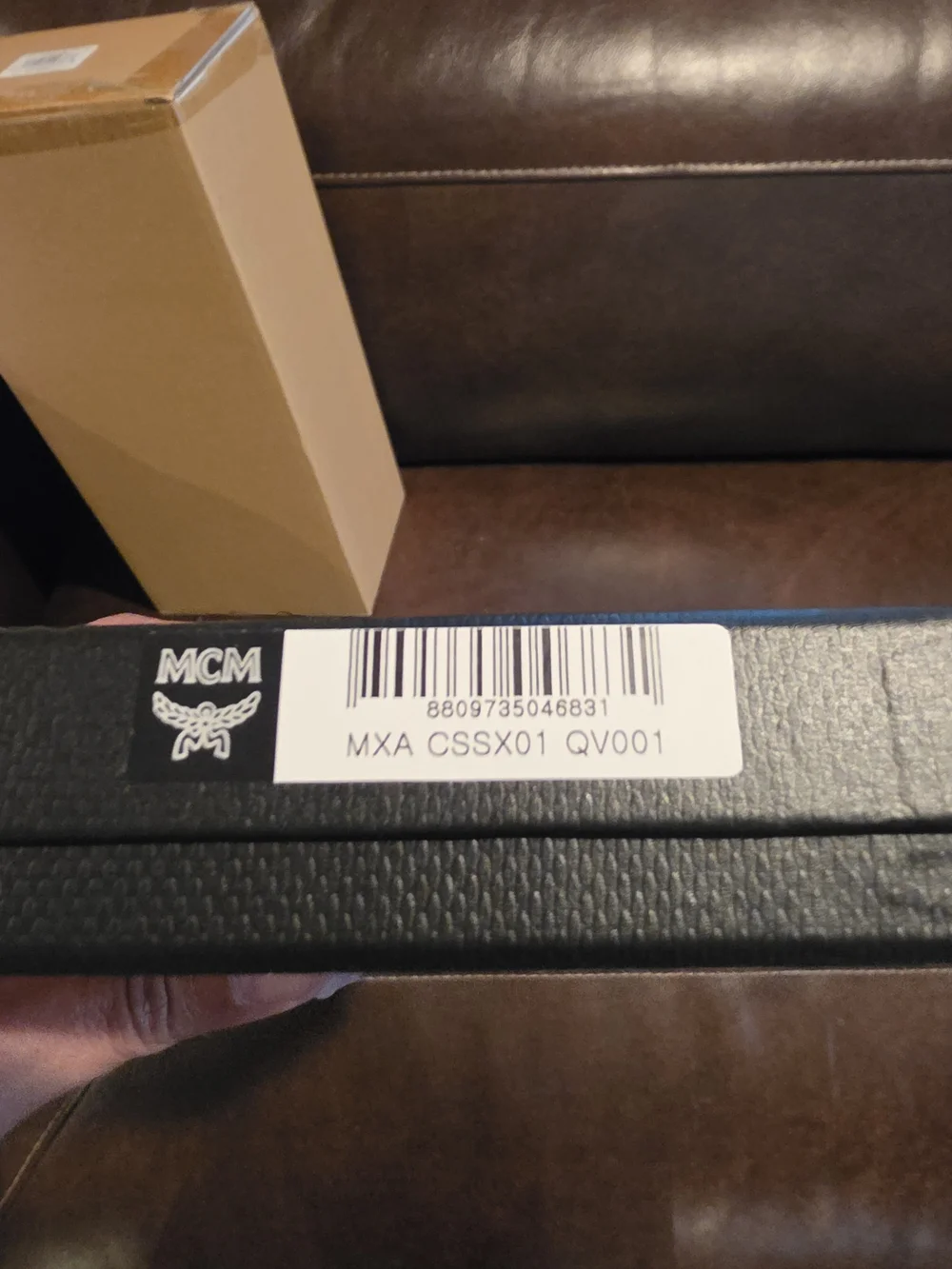 MCM Pink Color Splash Card Holder with Green Accents